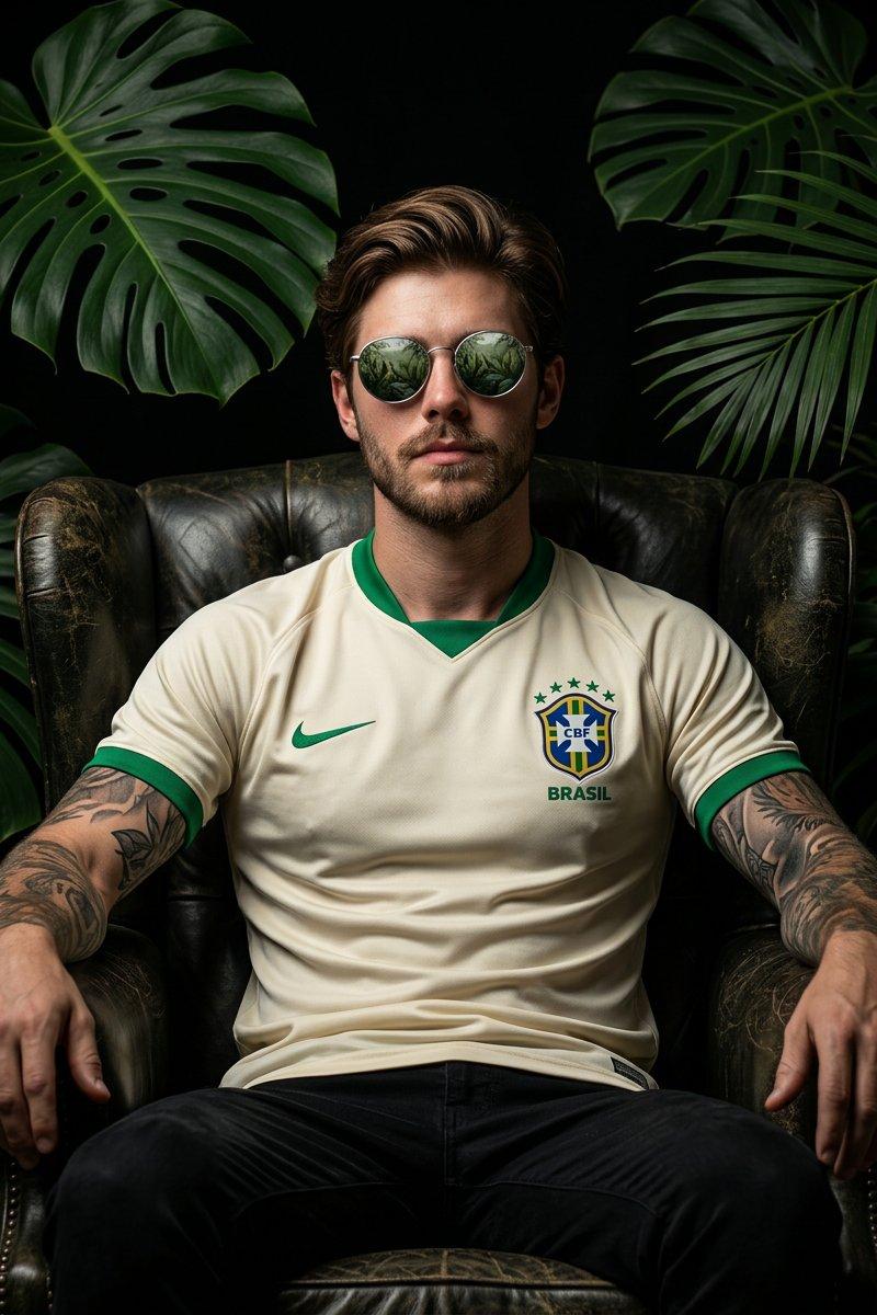 Brazil jersey jungle armchair: GPT Image 2 prompt