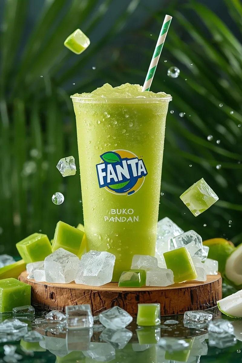 Fanta Buko Pandan drink: GPT Image 2 prompt