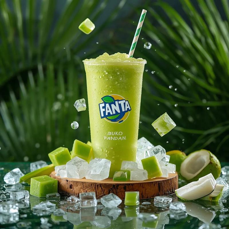 Fanta Buko Pandan drink: GPT Image 2 prompt