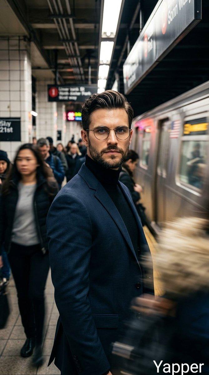 Subway suit thriller portrait: GPT Image 2 prompt