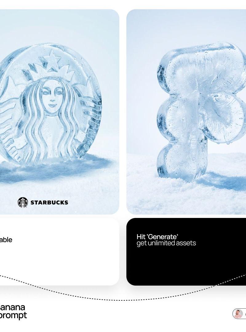 3D ice logo on snow: GPT Image 2 prompt