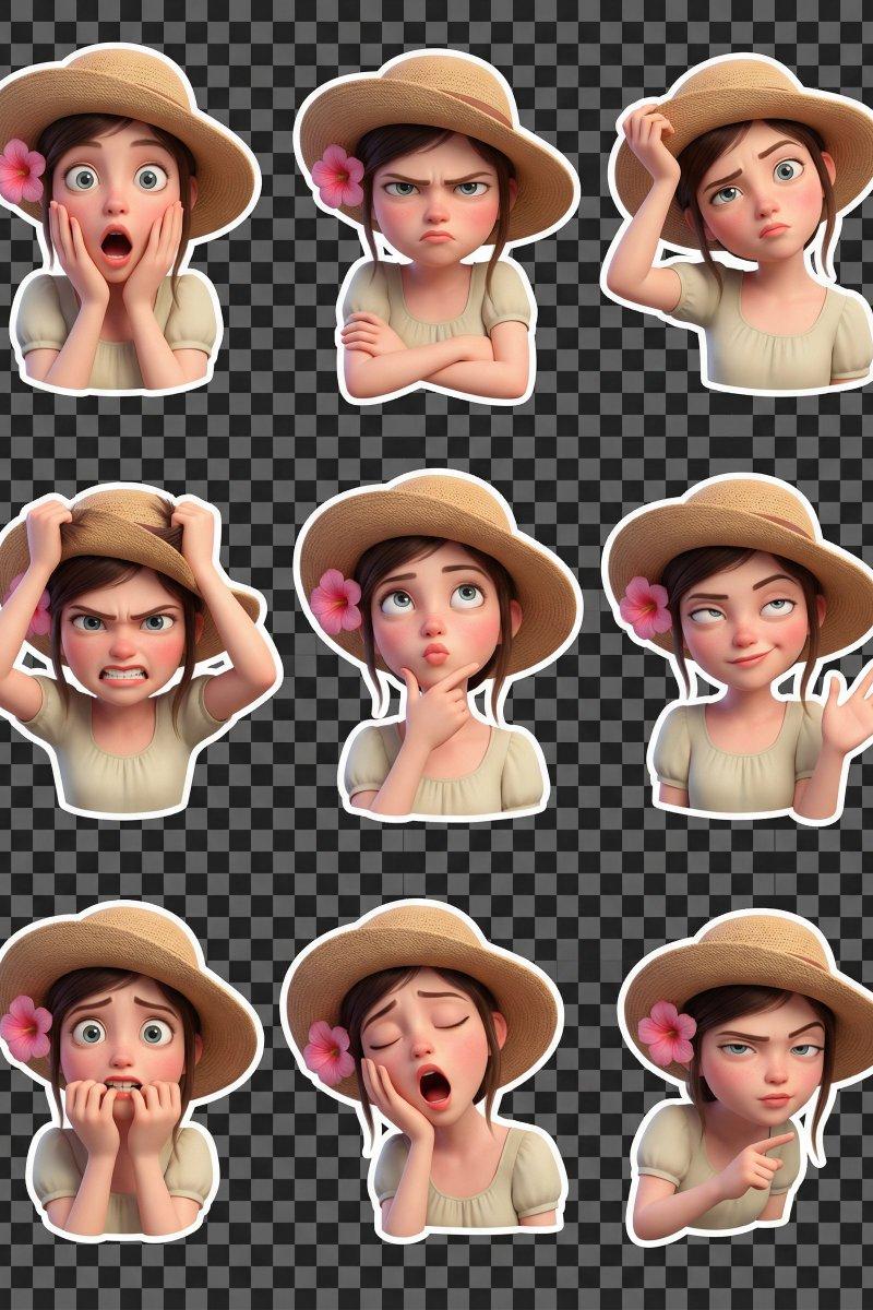 Pixar selfie sticker grid: GPT Image 2 prompt