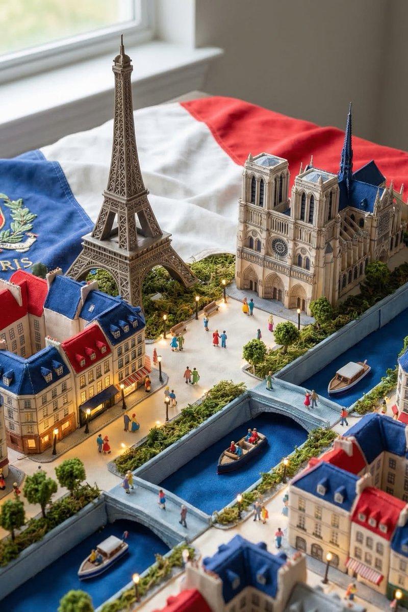 Paris flag miniature city: GPT Image 2 prompt