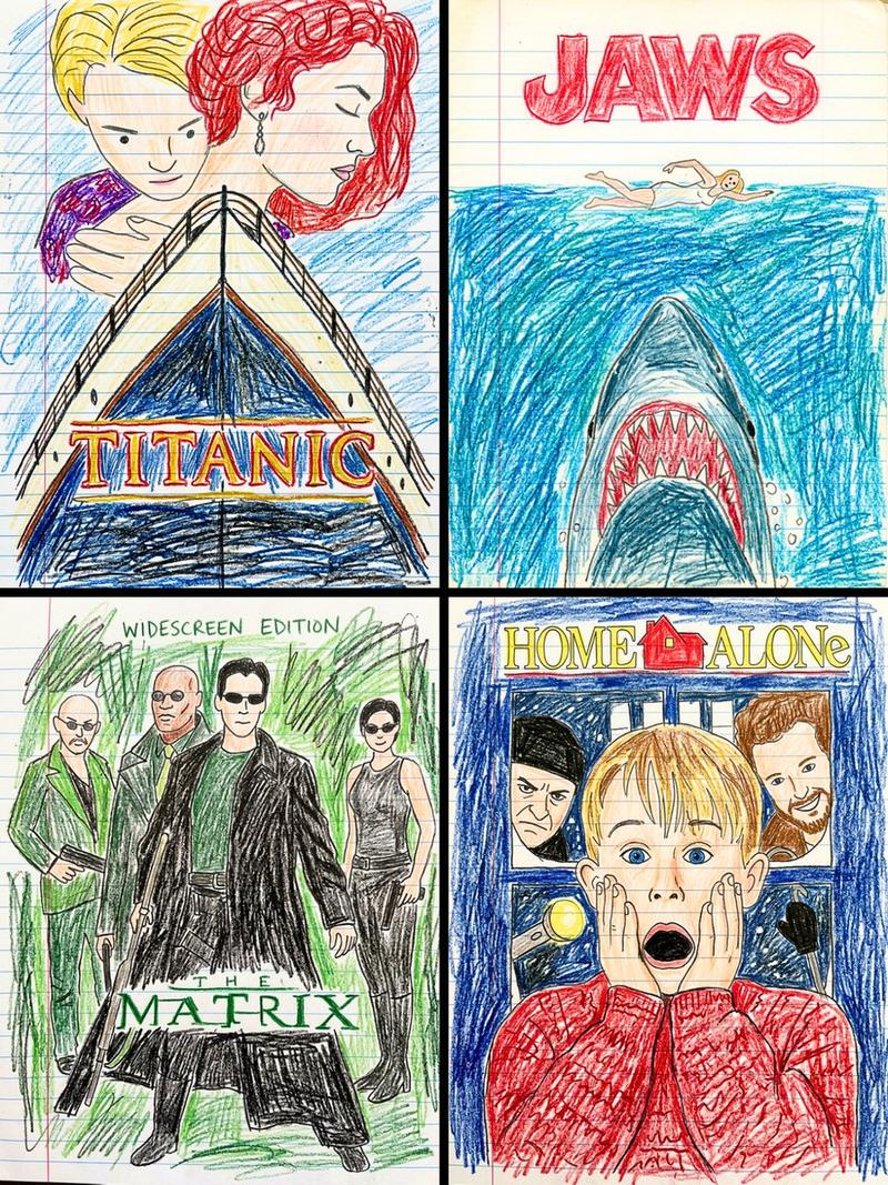 Crayon notebook movie poster: GPT Image 2 prompt