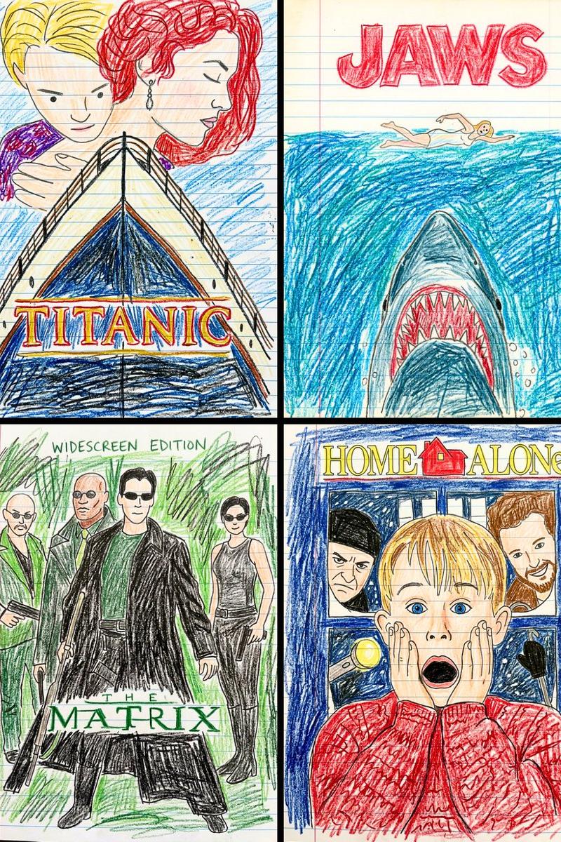 Crayon notebook movie poster: GPT Image 2 prompt