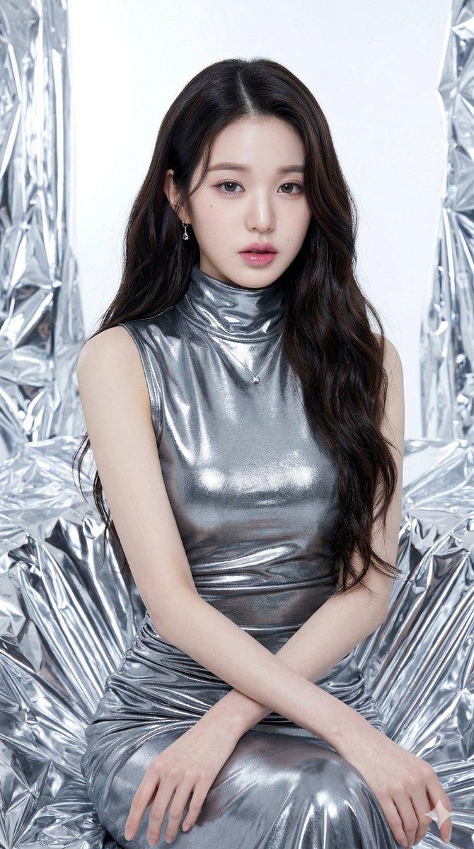 Jang Wonyoung silver foil: GPT Image 2 prompt