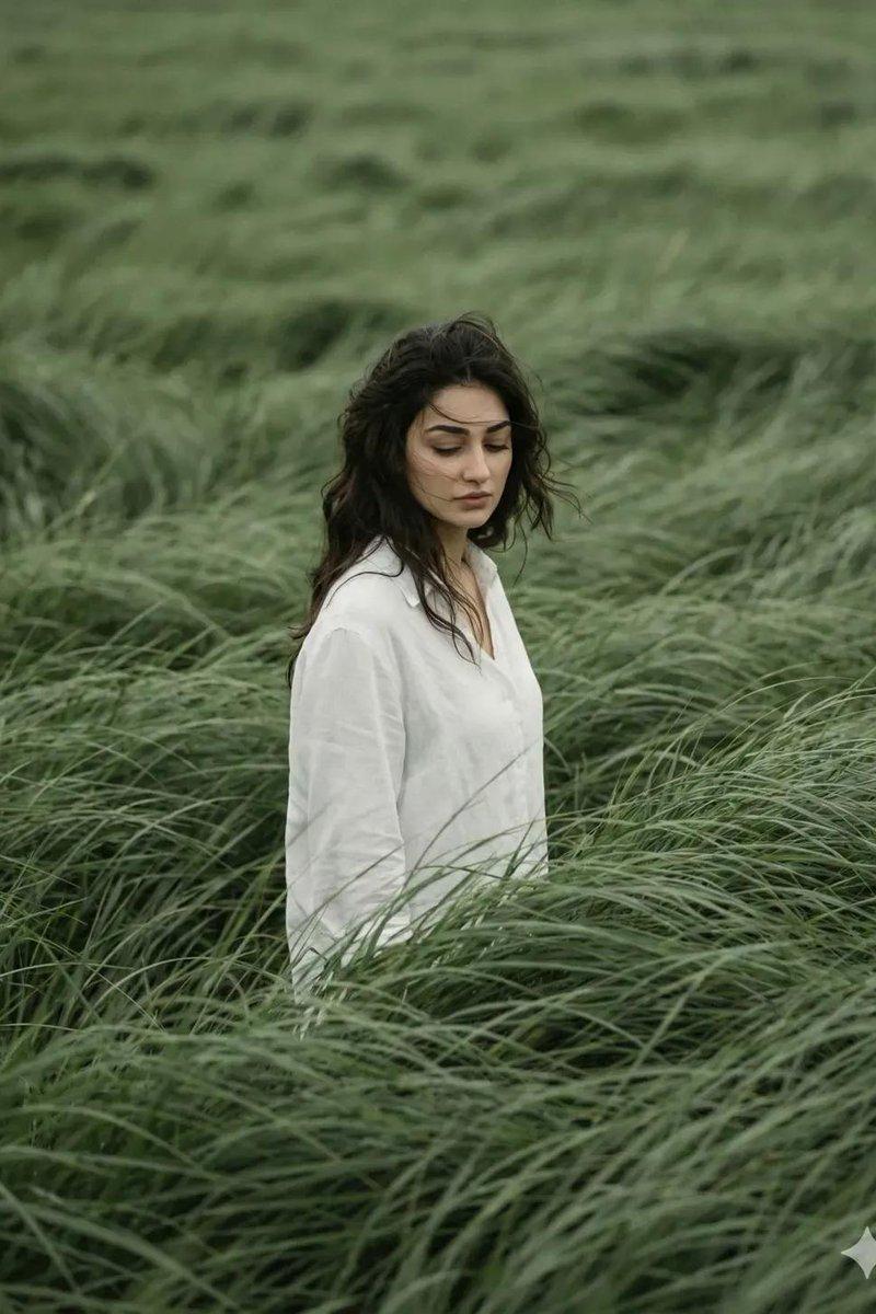 Sage grass field portrait: GPT Image 2 prompt