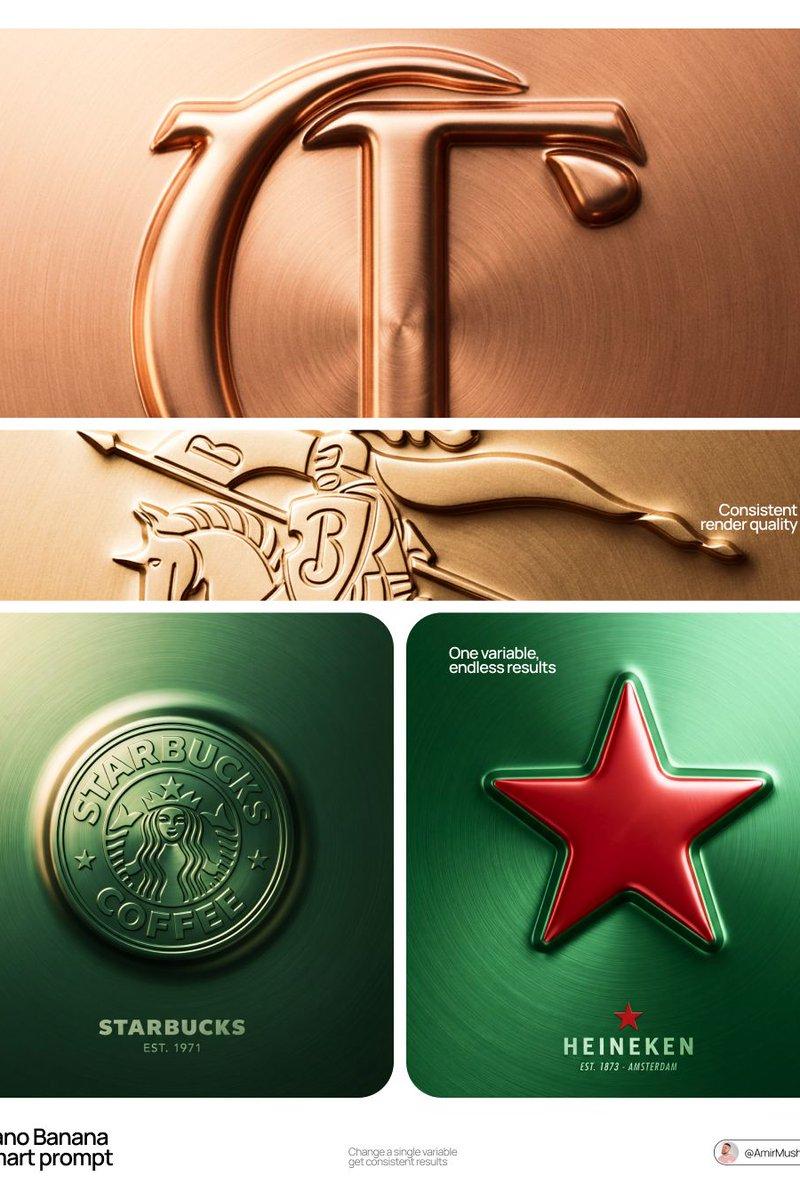Embossed metal logo relief: GPT Image 2 prompt