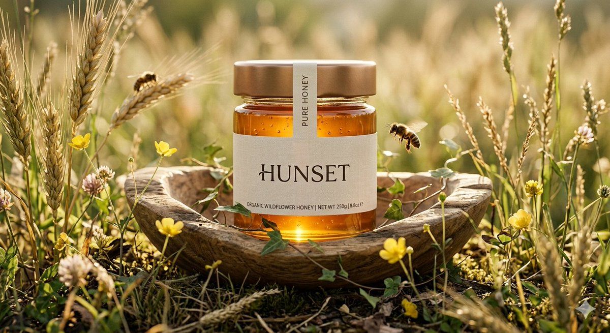 Honey jar wheat meadow: GPT Image 2 prompt