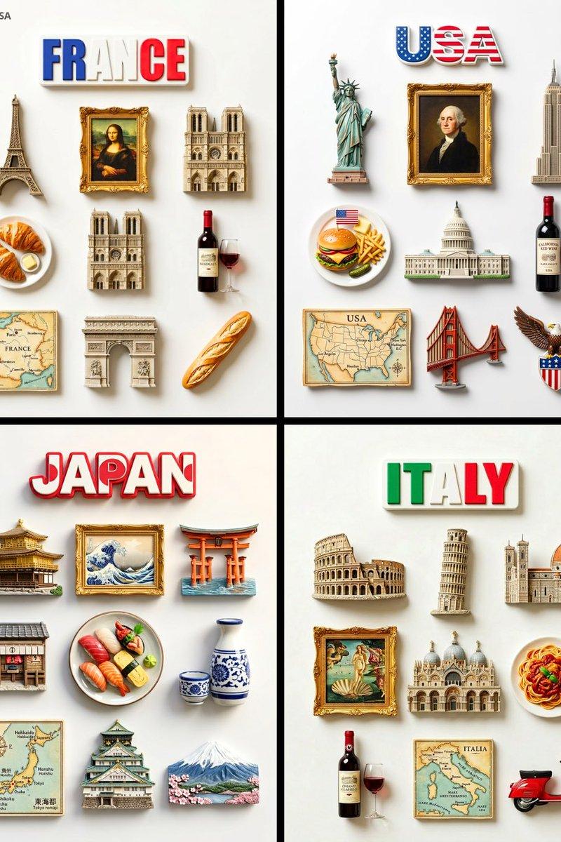 Country resin magnet flatlay: GPT Image 2 prompt