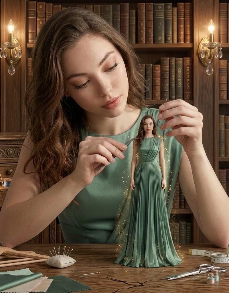 Giant woman miniature library: GPT Image 2 prompt