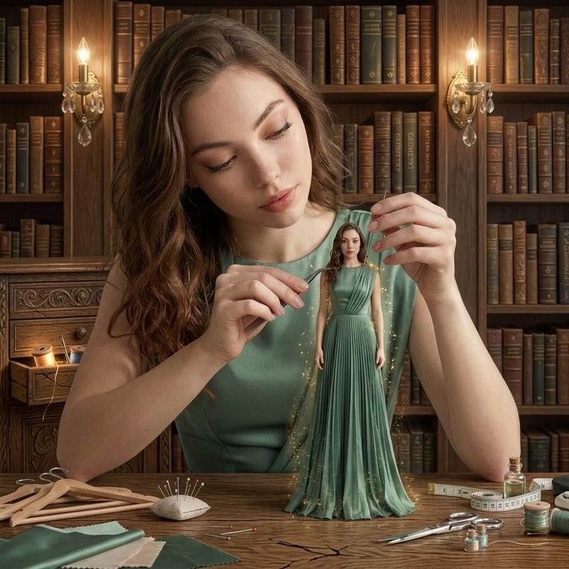 Giant woman miniature library: GPT Image 2 prompt