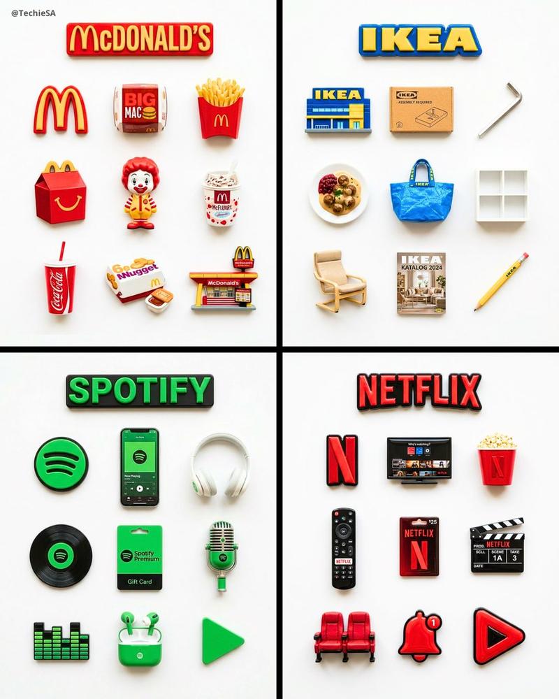 Brand resin magnet flatlay: GPT Image 2 prompt