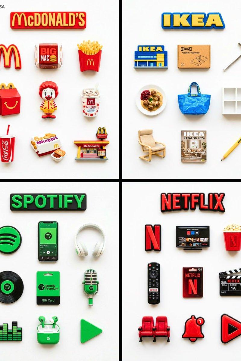 Brand resin magnet flatlay: GPT Image 2 prompt