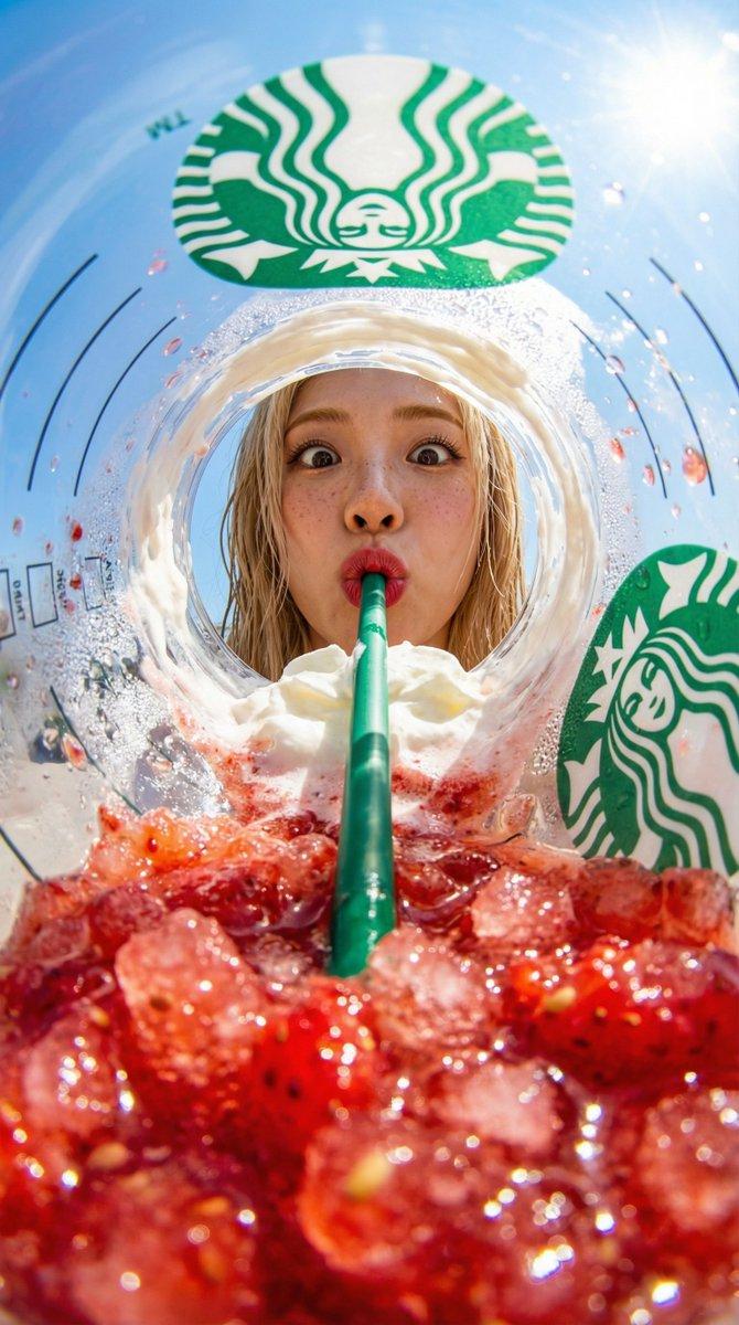 Starbucks frappuccino fisheye: GPT Image 2 prompt