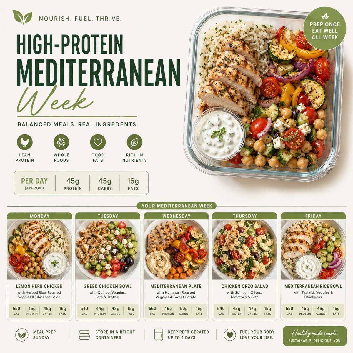 Meal prep wellness poster: GPT Image 2 prompt