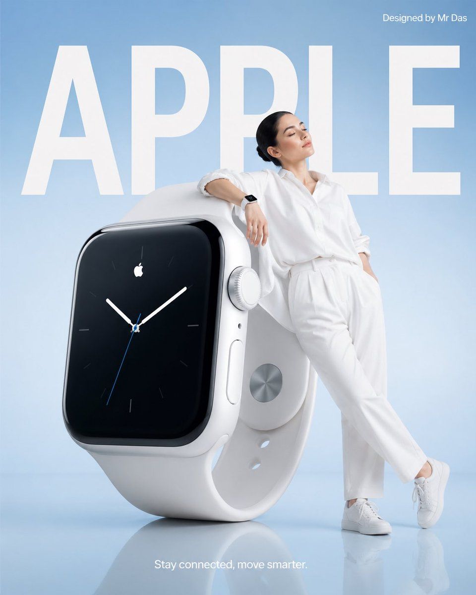 Oversized Apple smartwatch ad: GPT Image 2 prompt