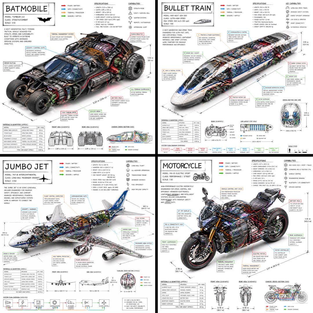 Isometric vehicle technical diagram: GPT Image 2 prompt