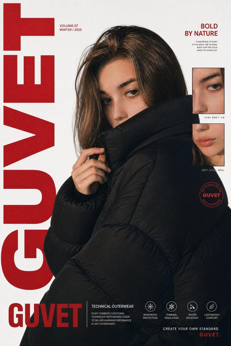 Black puffer editorial portrait: GPT Image 2 prompt