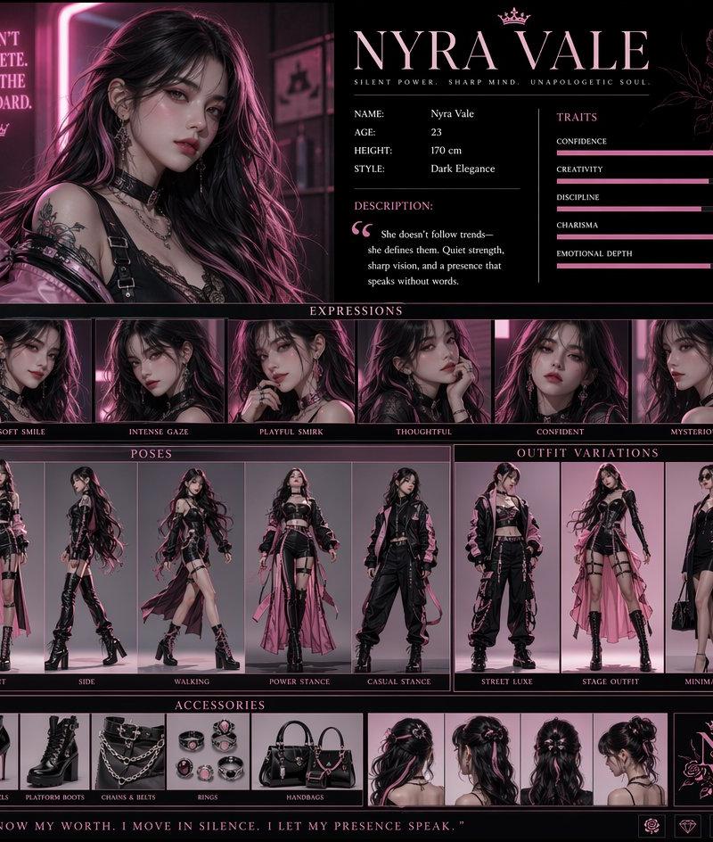 Pink luxury character magazine: GPT Image 2 prompt