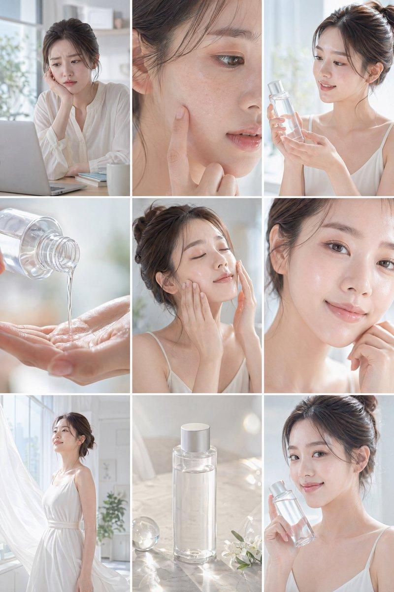 Skincare 9-panel storyboard: GPT Image 2 prompt
