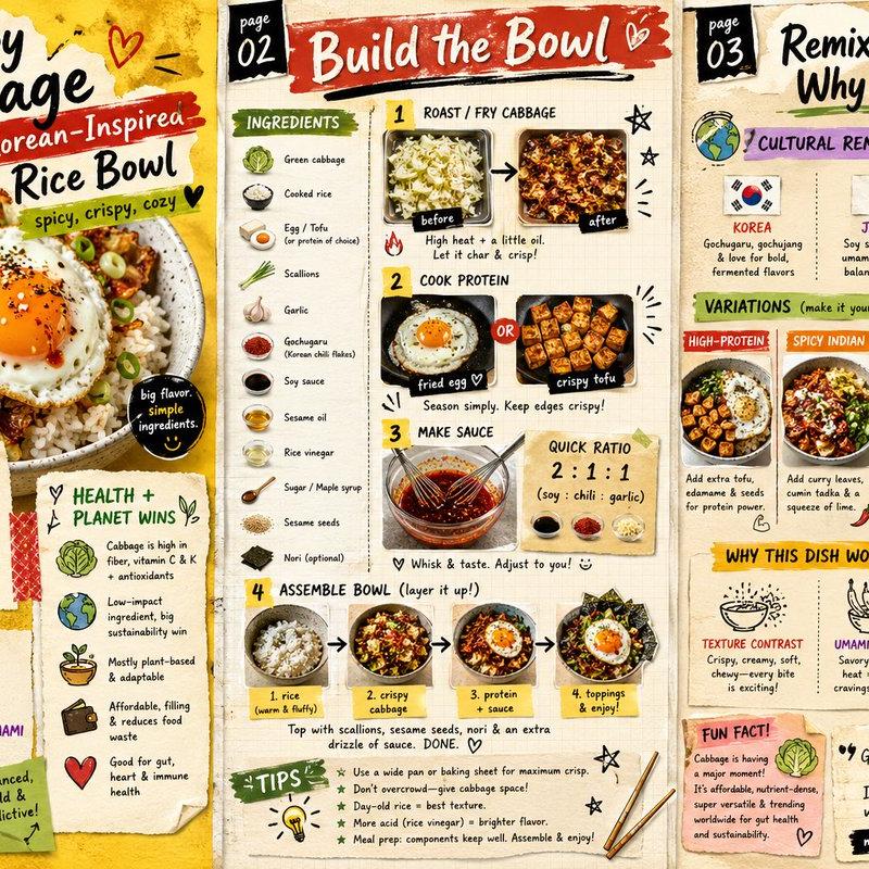 Korean rice bowl 3-page magazine: GPT Image 2 prompt