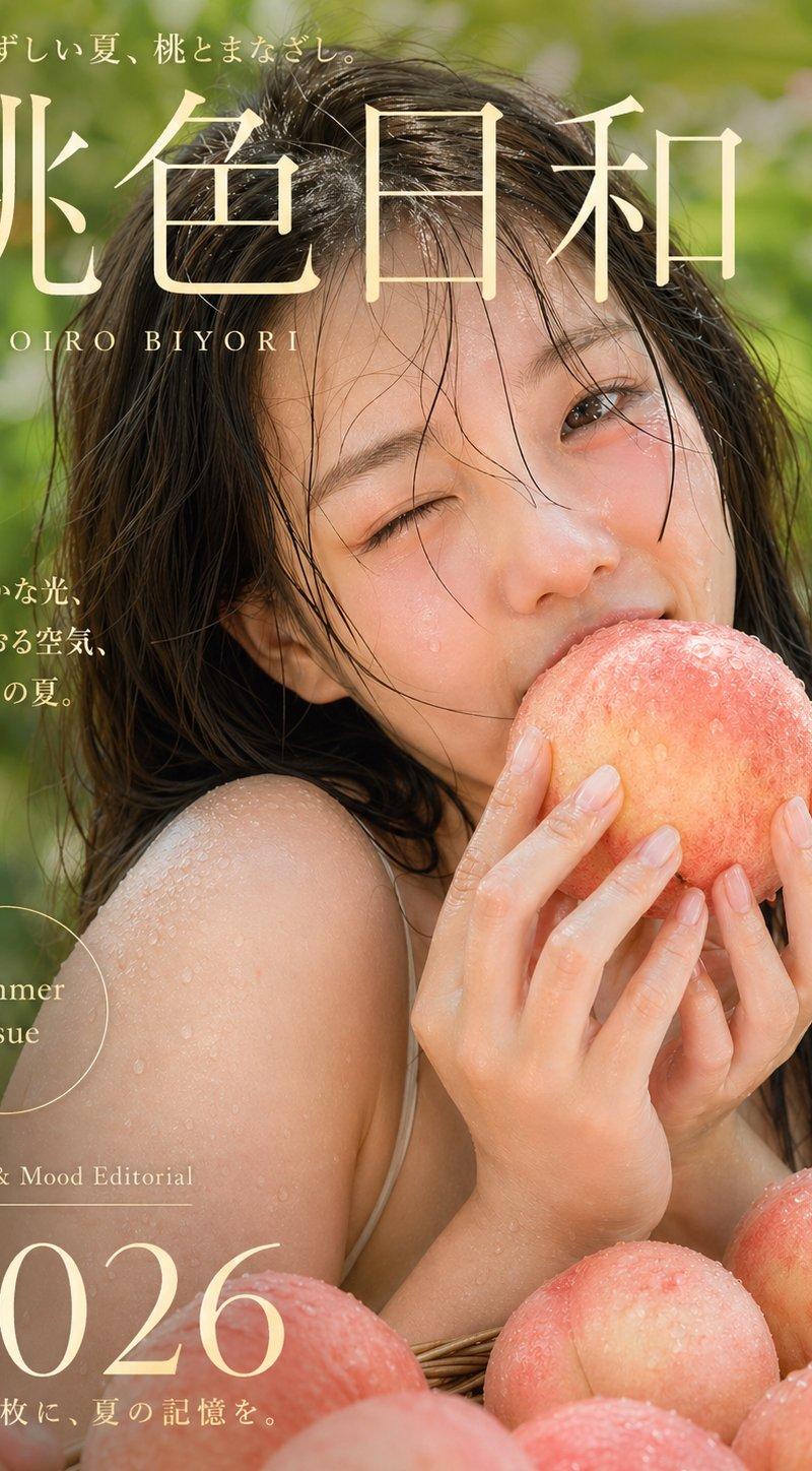 Japanese peach magazine cover: GPT Image 2 prompt