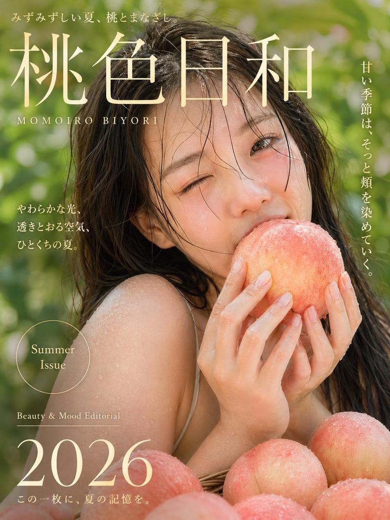 Japanese peach magazine cover: GPT Image 2 prompt