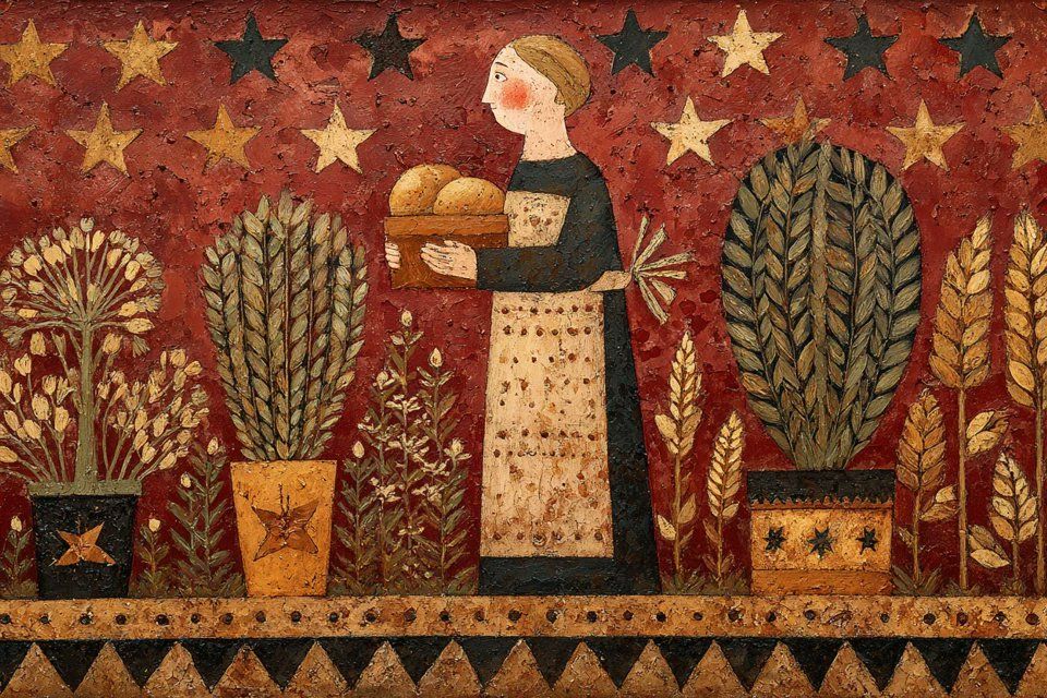 Naive folk art symbolic painting: GPT Image 2 prompt