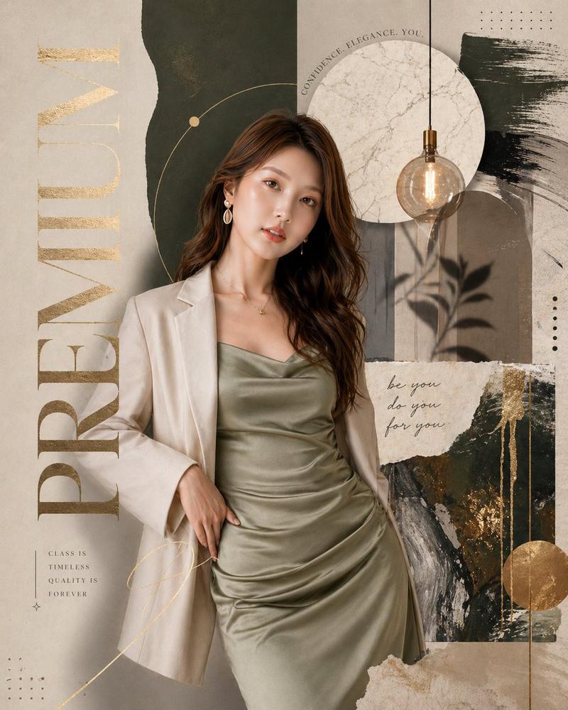 Earthy collage fashion editorial: GPT Image 2 prompt