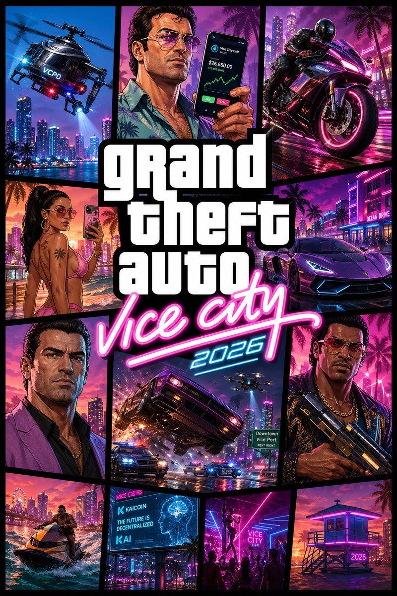 Vice City 2026 game key art: GPT Image 2 prompt