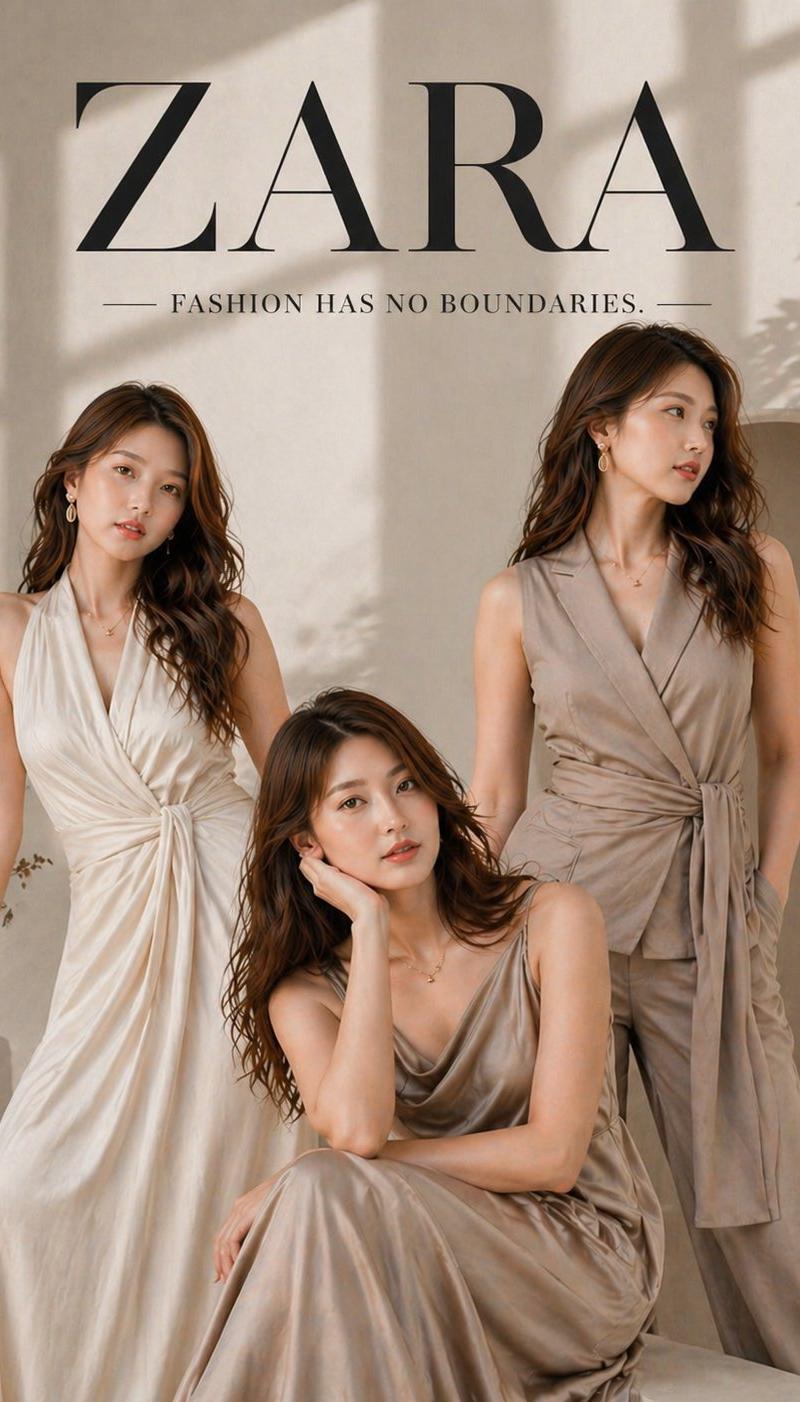 Zara-style triple-pose editorial: GPT Image 2 prompt