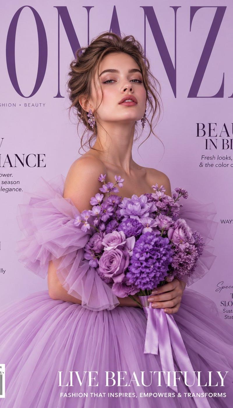 Lavender tulle couture cover: GPT Image 2 prompt