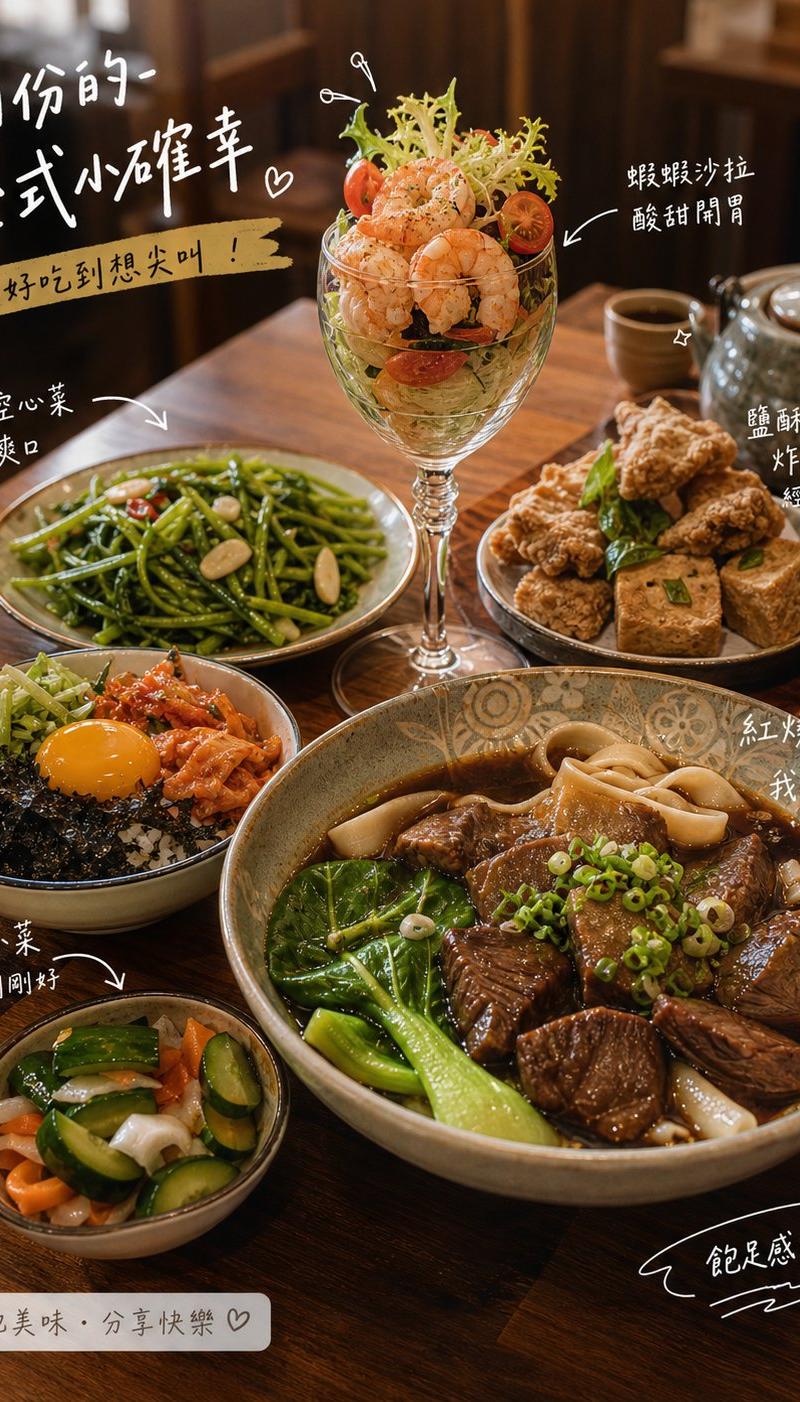 Taiwanese beef noodle table spread: GPT Image 2 prompt