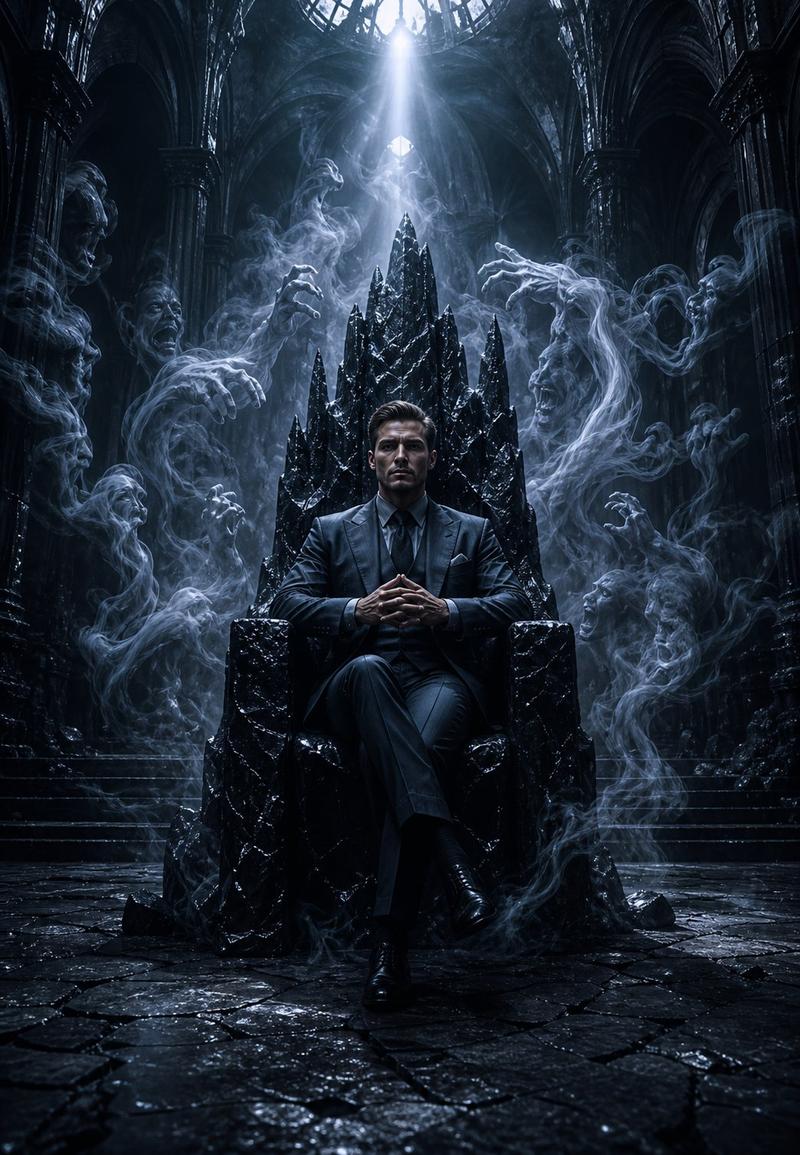 Obsidian throne cathedral portrait: GPT Image 2 prompt