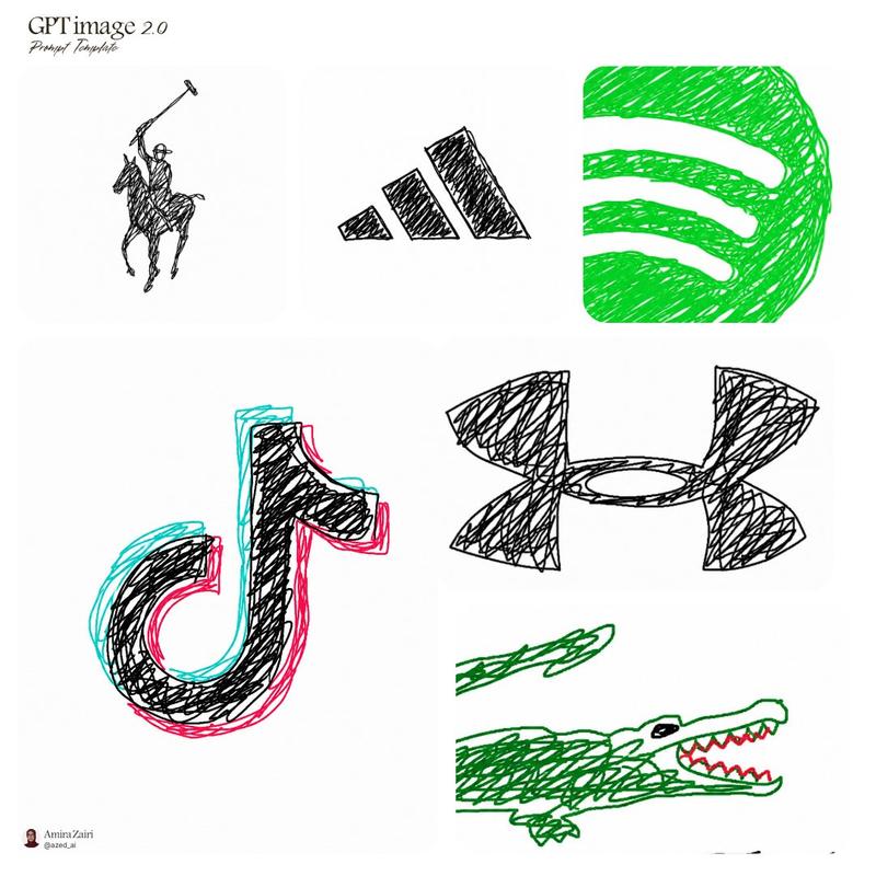 MS Paint scribble logo doodle: GPT Image 2 prompt