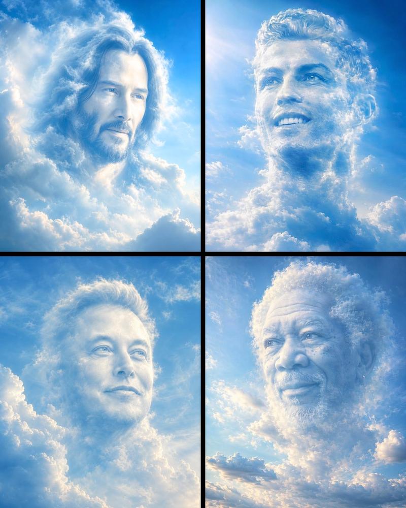 Cloud-formed face transformation: GPT Image 2 prompt