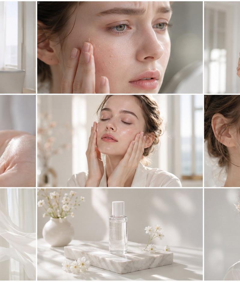 9-panel skincare commercial storyboard: GPT Image 2 prompt