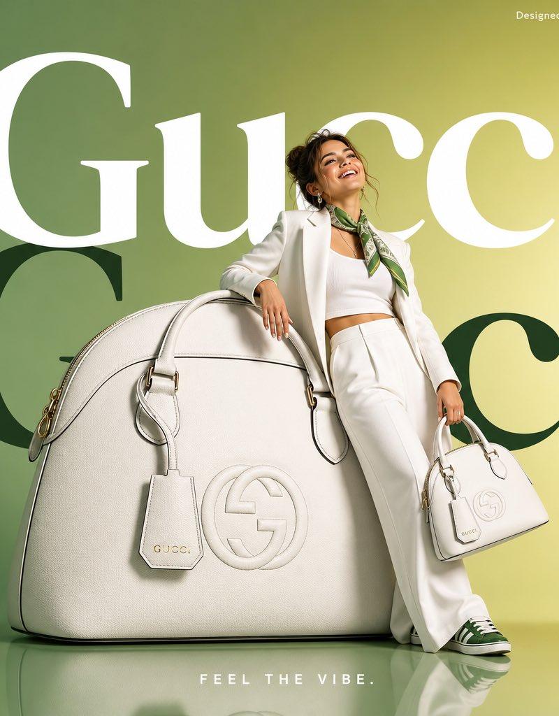 Gucci oversized handbag minimalist ad: GPT Image 2 prompt