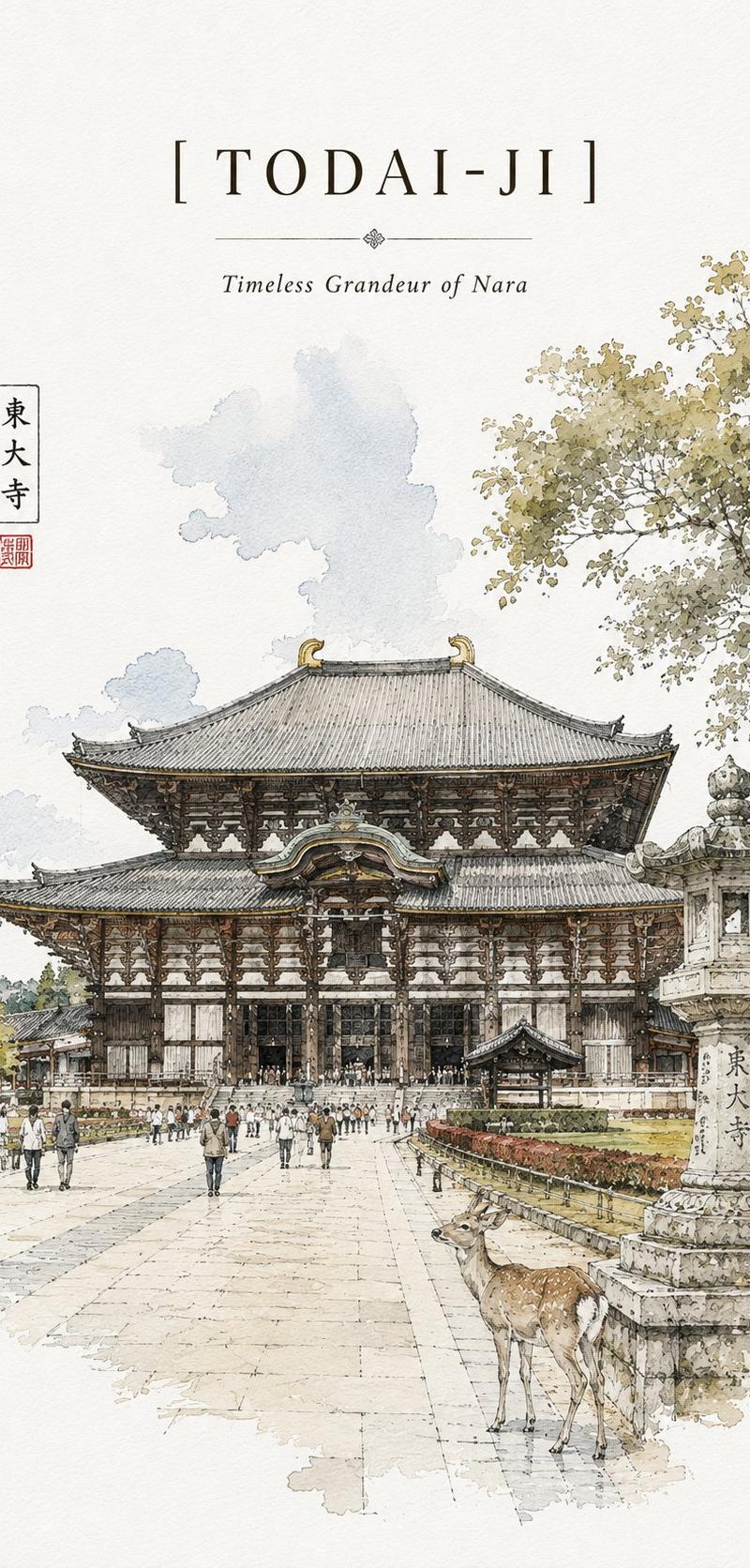 Kinkaku-ji watercolor travel sketch poster: GPT Image 2 prompt