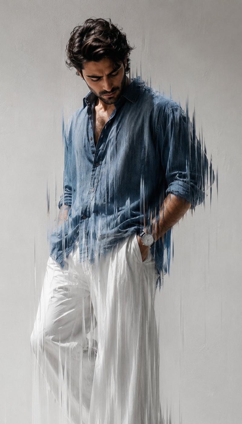 Glitch motion-blur editorial fashion portrait: GPT Image 2 prompt