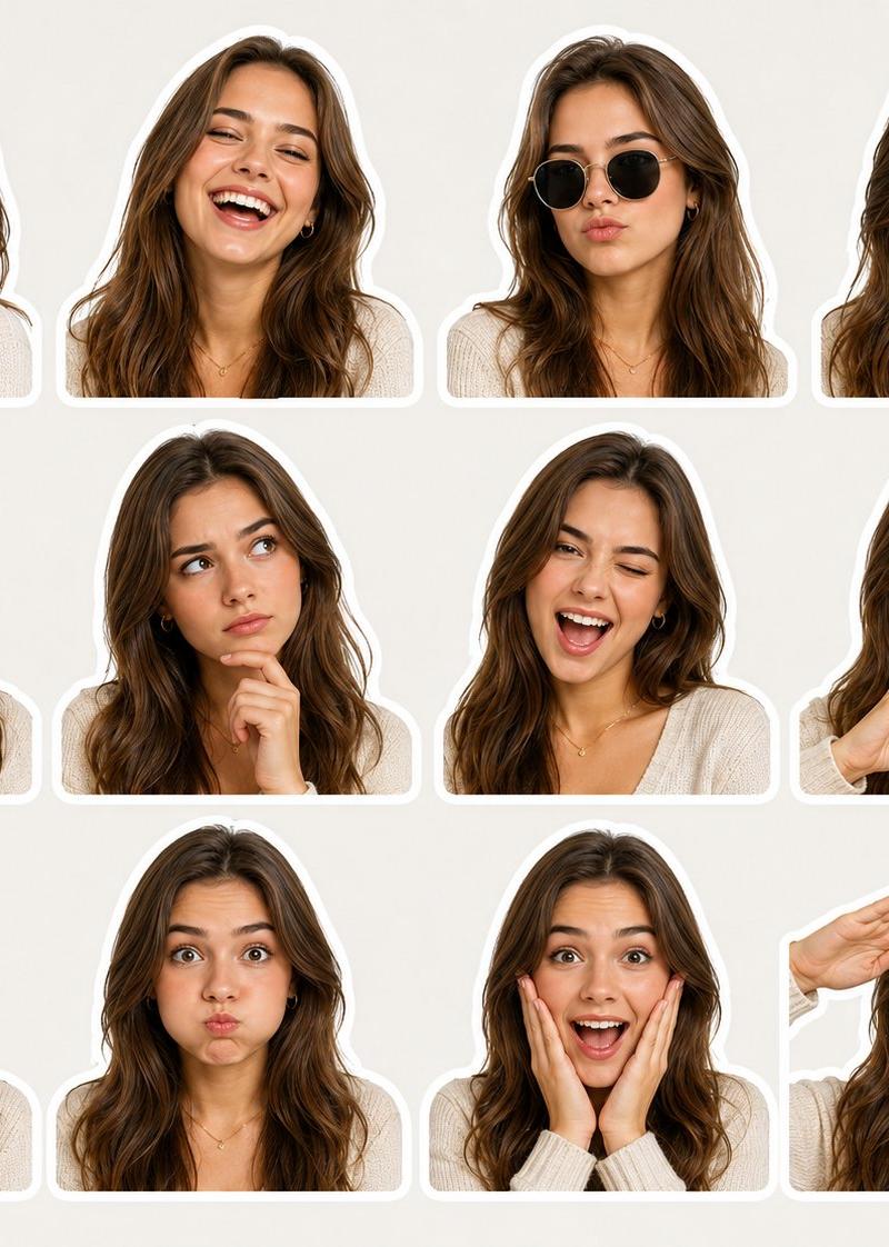 12-expression sticker pack portrait: GPT Image 2 prompt