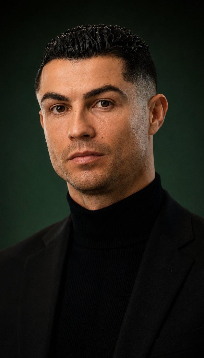 Luxury male portrait in black turtleneck: GPT Image 2 prompt