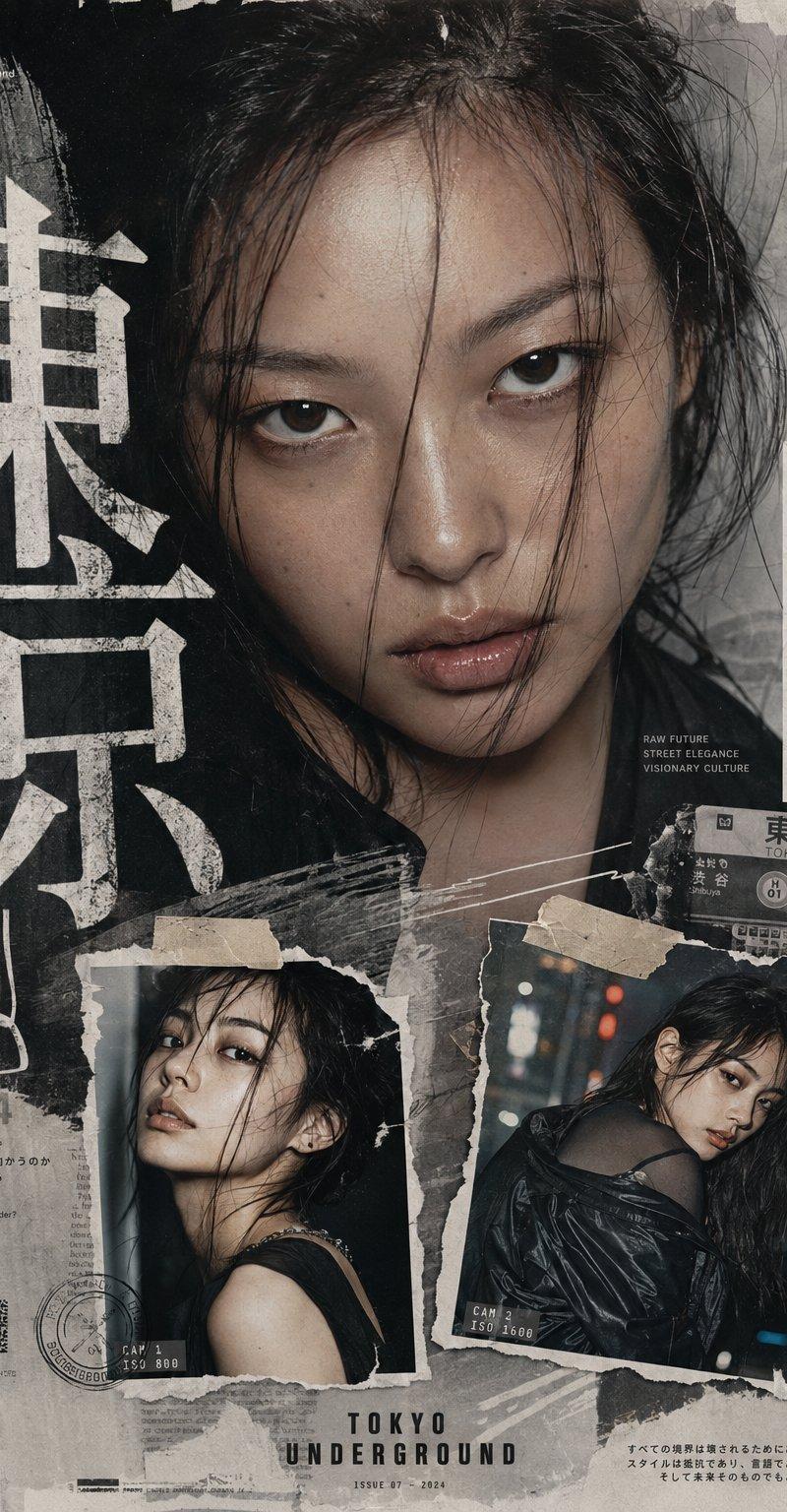 Tokyo neo-Y2K fashion zine collage poster: GPT Image 2 prompt