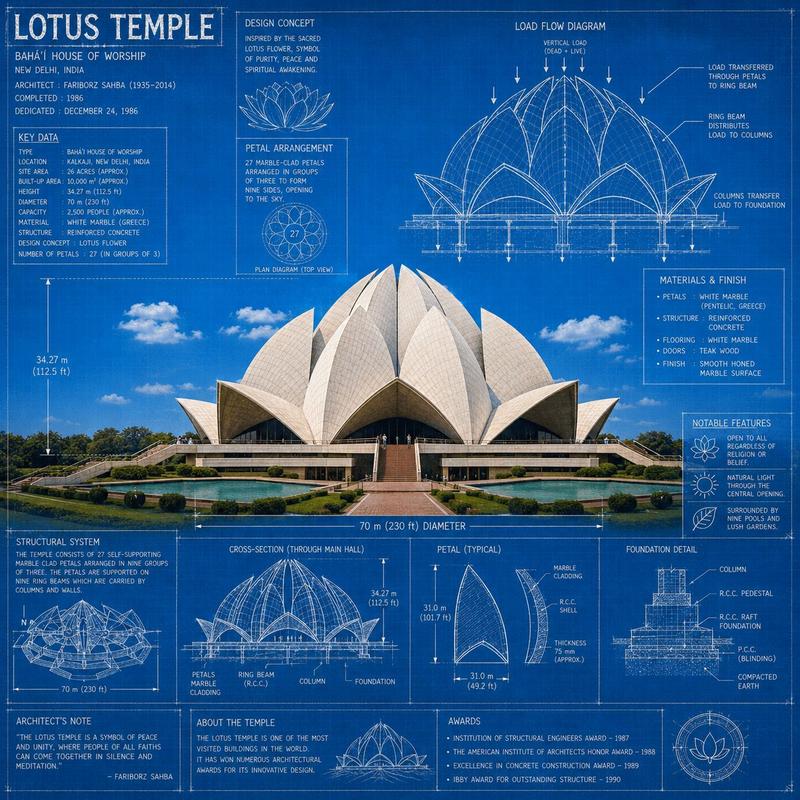 Landmark architectural blueprint poster set: GPT Image 2 prompt
