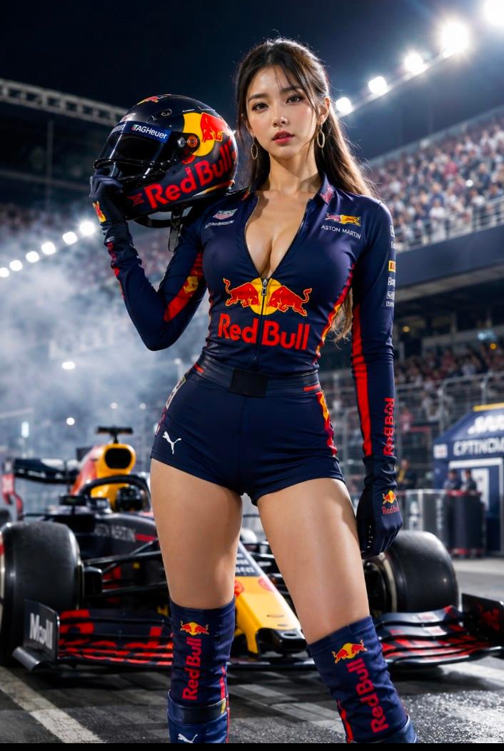 F1 Grid Girl Cinematic Portrait: GPT Image 2 prompt
