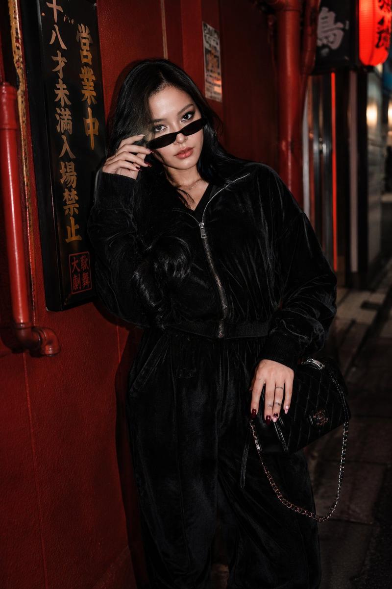 Tokyo night street fashion portrait with sakura nail art: GPT Image 2 prompt