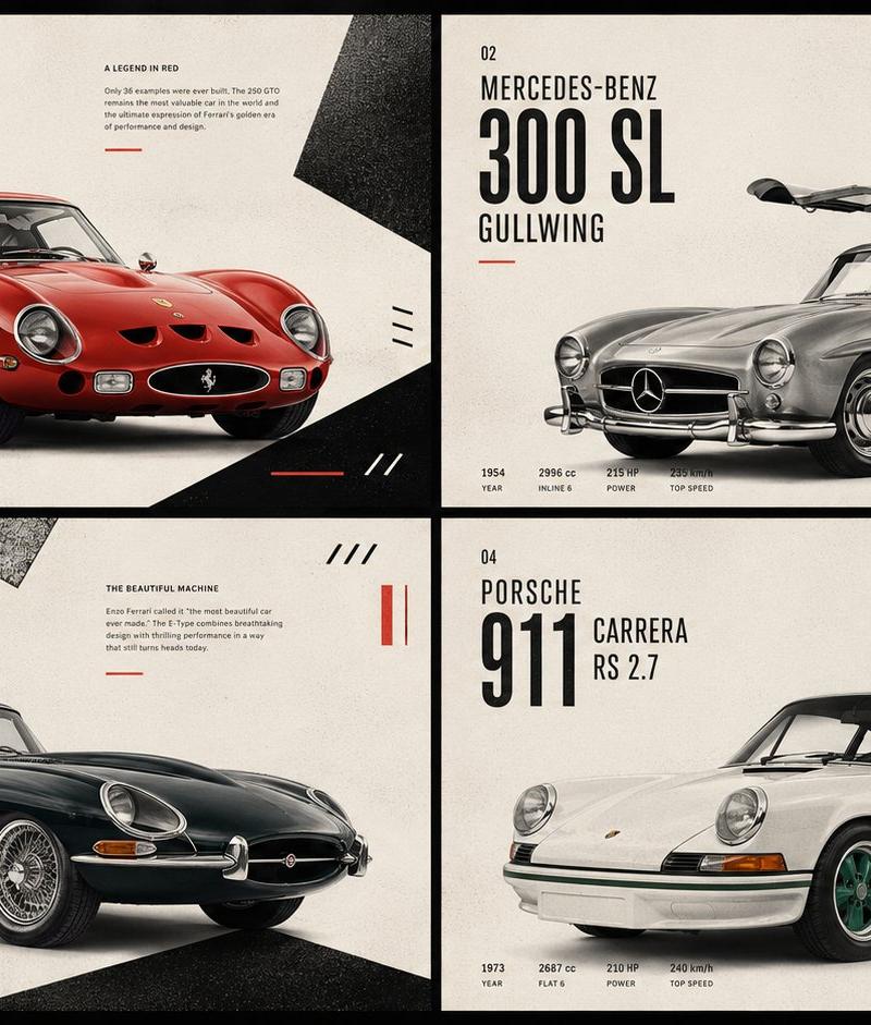 Classic cars constructivist editorial poster: GPT Image 2 prompt