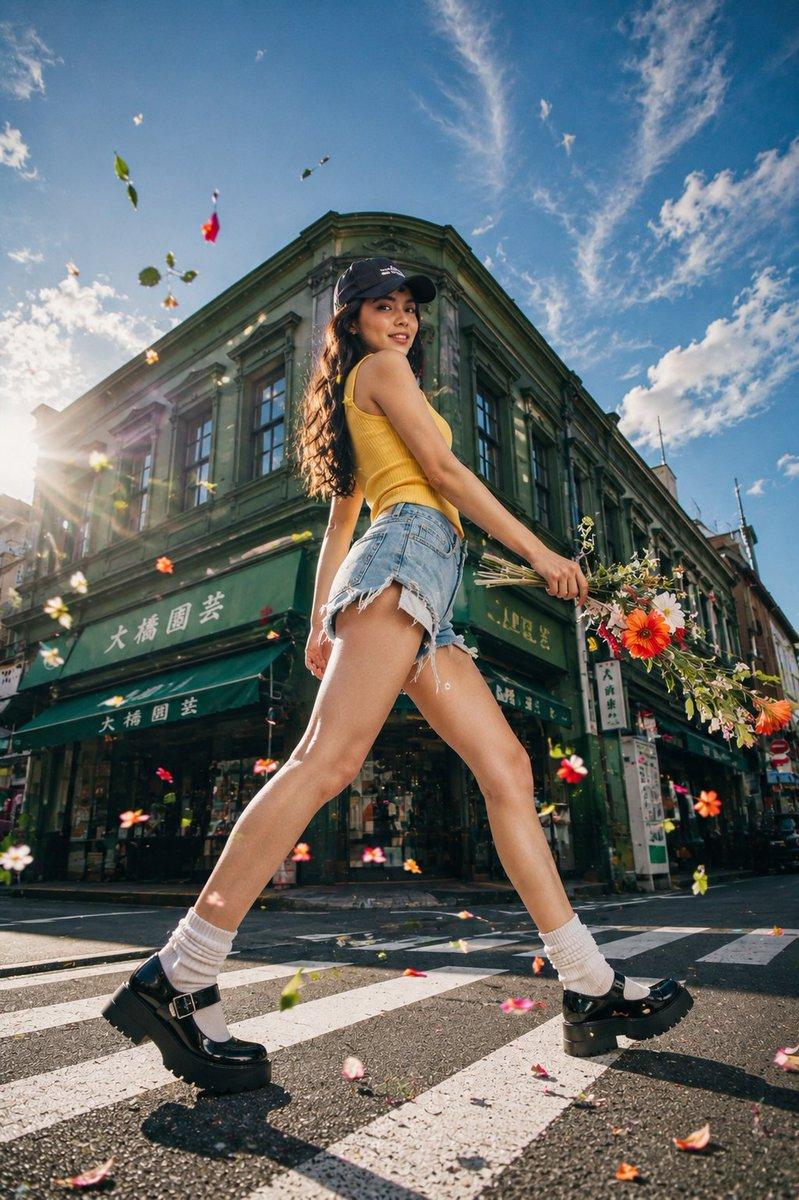 Low-angle street fashion editorial: GPT Image 2 prompt