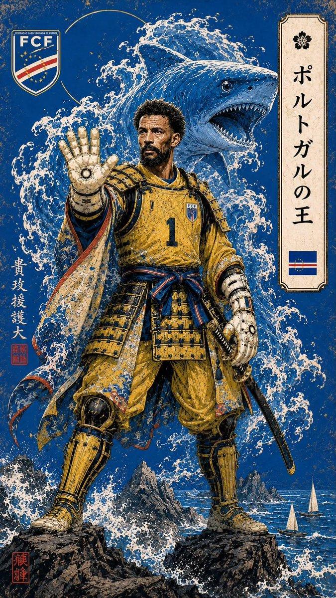 Ukiyo-e samurai football poster: GPT Image 2 prompt
